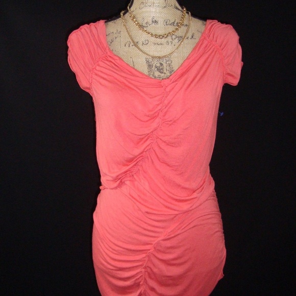 **Max Studio Blouse Ruched Short Sleeve - Picture 1 of 6